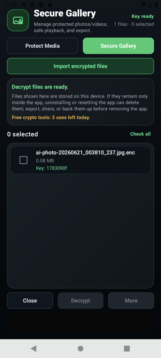암호화 사진 촬영하기 - tutorial step 3